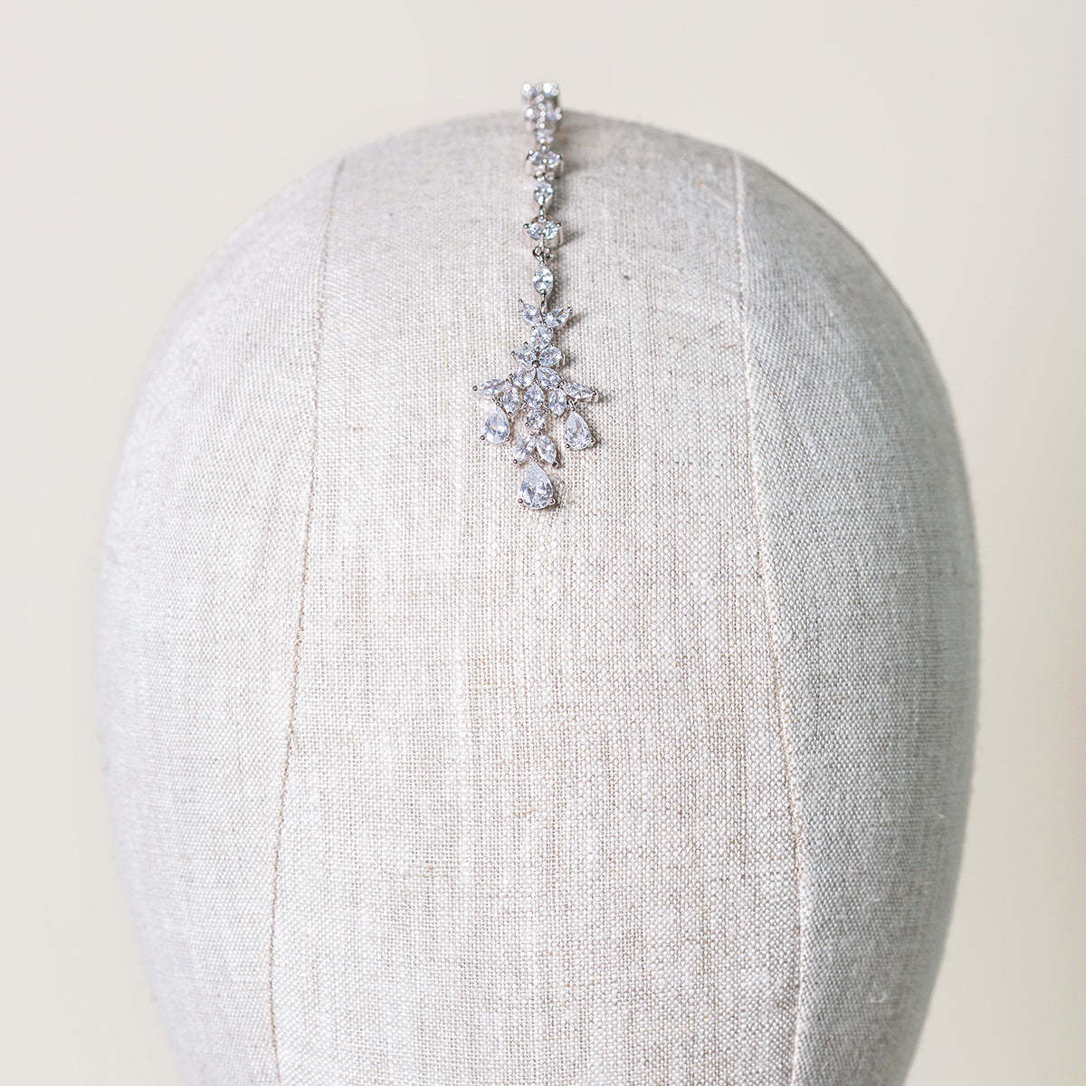 Marquise Maang 18K White Gold Tikka | Mix Mix Style [Hot Seller]-Mix MIx Style