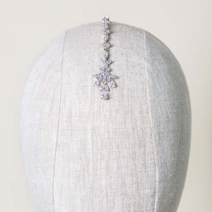 Marquise Maang 18K White Gold Tikka | Mix Mix Style [Hot Seller]-Mix MIx Style