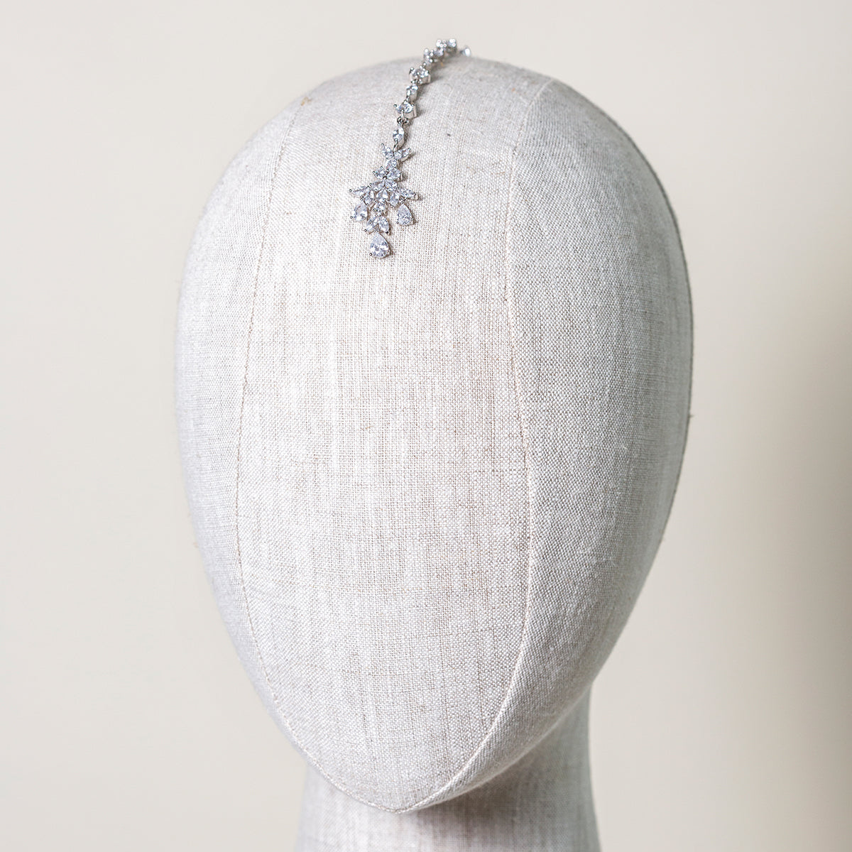 Marquise Maang 18K White Gold Tikka | Mix Mix Style [Hot Seller]-Mix MIx Style