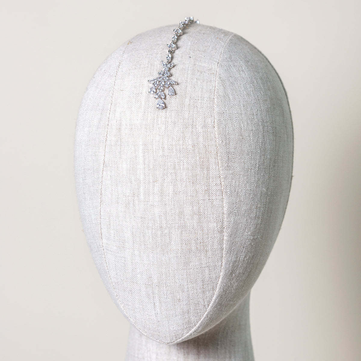 Marquise Maang 18K White Gold Tikka | Mix Mix Style [Hot Seller]-Mix MIx Style