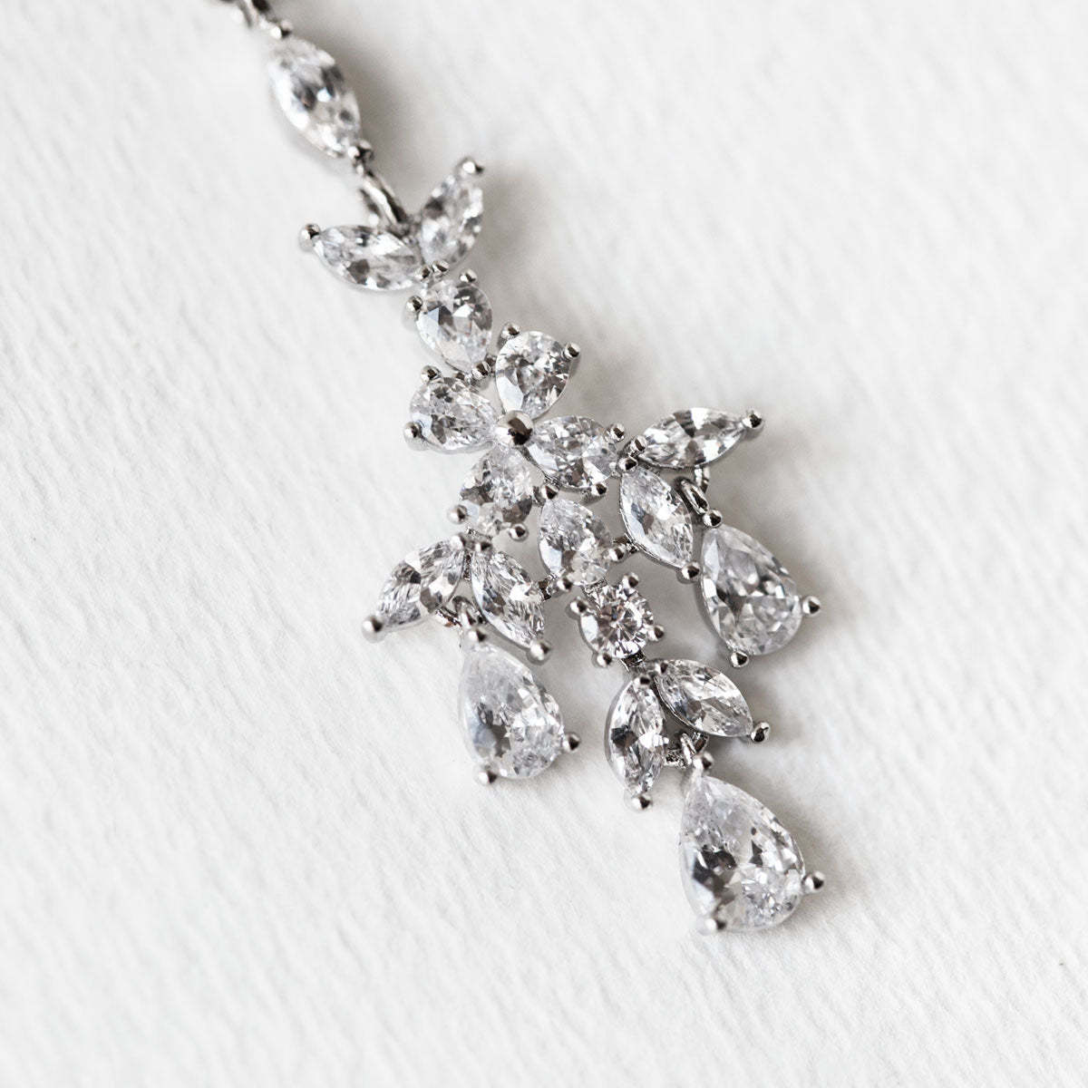 Marquise Maang 18K White Gold Tikka | Mix Mix Style [Hot Seller]-Mix MIx Style