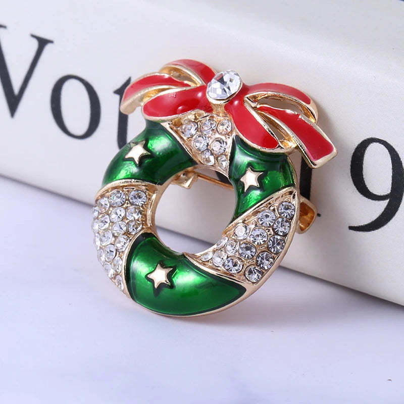 Original Christmas Diamonds Brooch Pin Gift Santa Tree Socks Snowman Gloves Garland | Mix Mix Style [Hot Seller]-Mix MIx Style