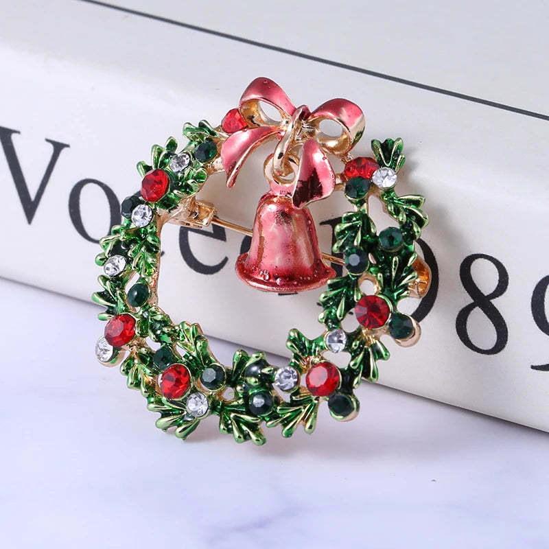 Original Christmas Diamonds Brooch Pin Gift Santa Tree Socks Snowman Gloves Garland | Mix Mix Style [Hot Seller]-Mix MIx Style
