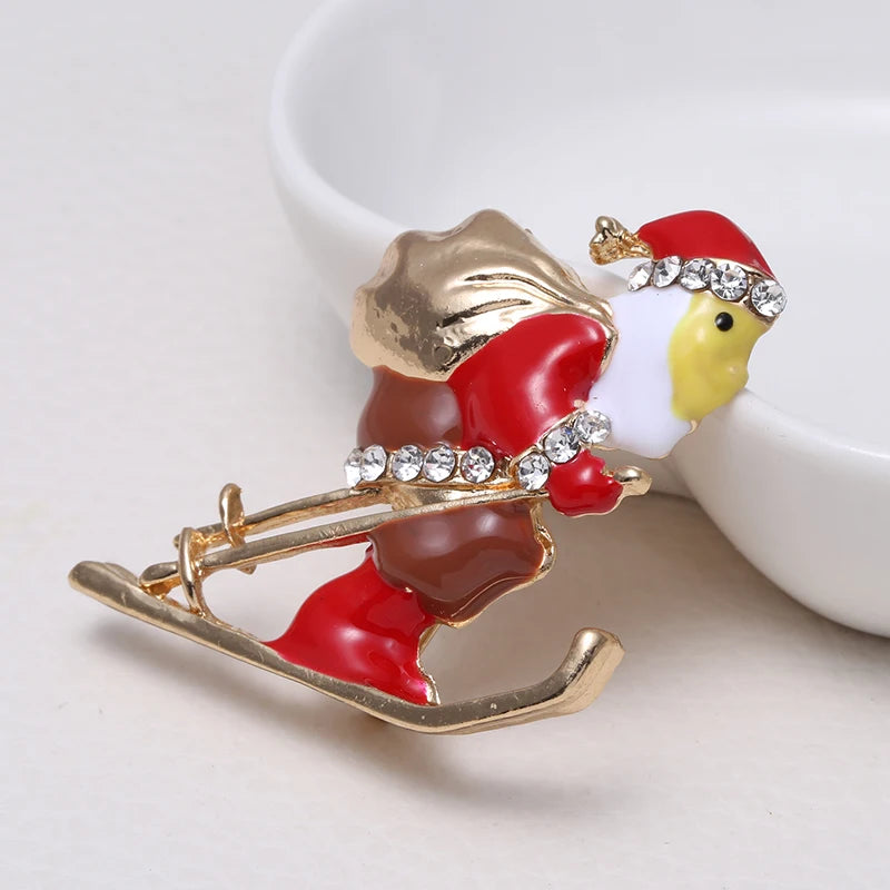 Original Christmas Diamonds Brooch Pin Gift Santa Tree Socks Snowman Gloves Garland | Mix Mix Style [Hot Seller]-Mix MIx Style