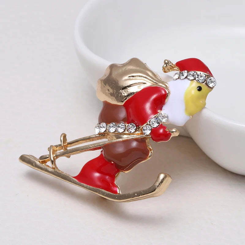 Original Christmas Diamonds Brooch Pin Gift Santa Tree Socks Snowman Gloves Garland | Mix Mix Style [Hot Seller]-Mix MIx Style