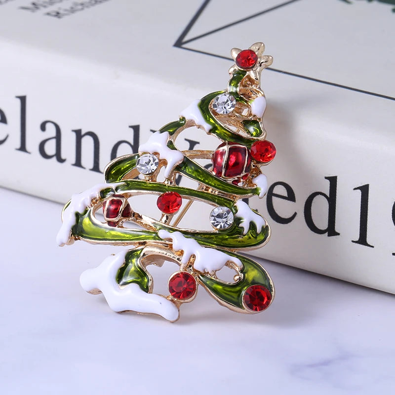 Original Christmas Diamonds Brooch Pin Gift Santa Tree Socks Snowman Gloves Garland | Mix Mix Style [Hot Seller]-Mix MIx Style