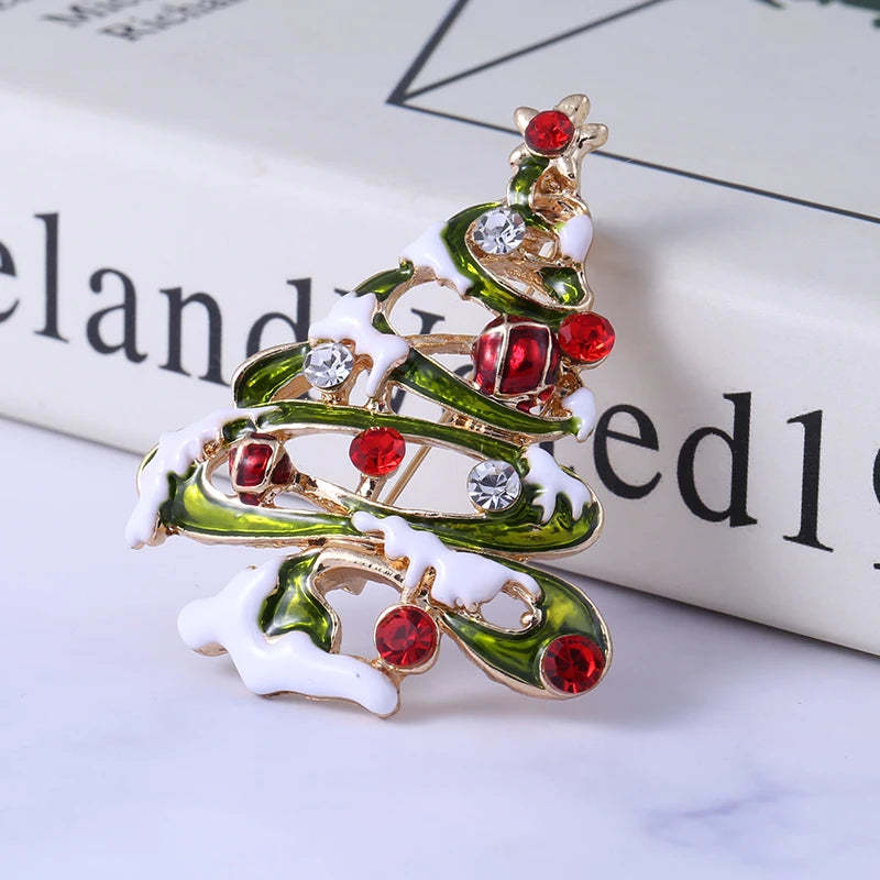 Original Christmas Diamonds Brooch Pin Gift Santa Tree Socks Snowman Gloves Garland | Mix Mix Style [Hot Seller]-Mix MIx Style