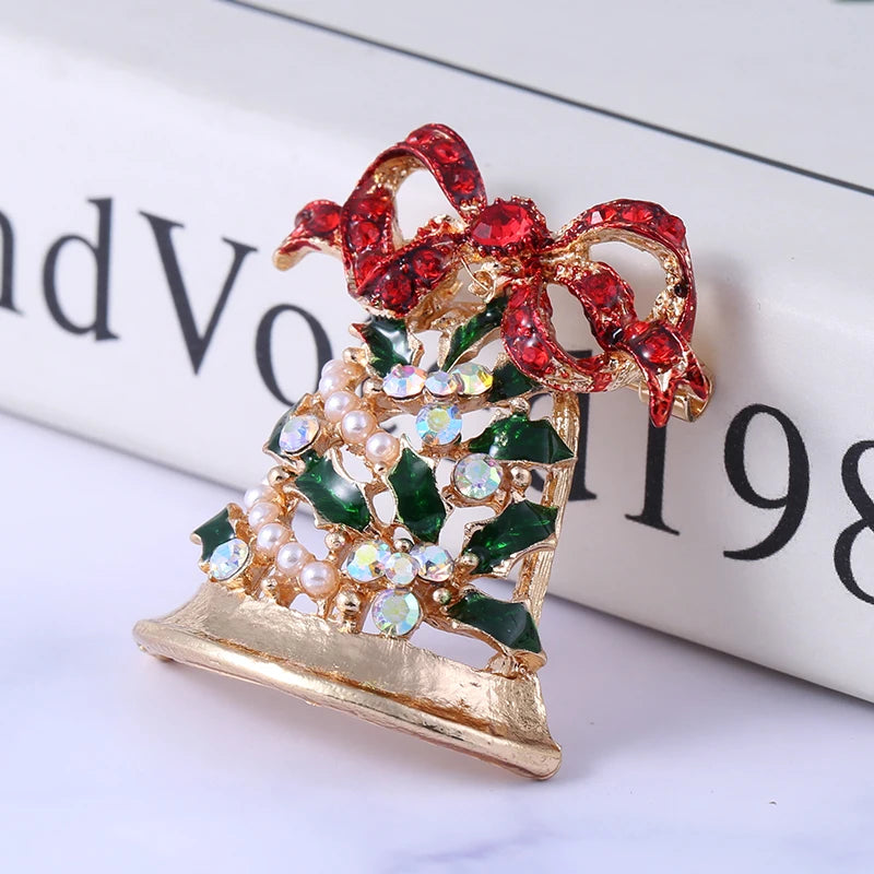 Original Christmas Diamonds Brooch Pin Gift Santa Tree Socks Snowman Gloves Garland | Mix Mix Style [Hot Seller]-Mix MIx Style