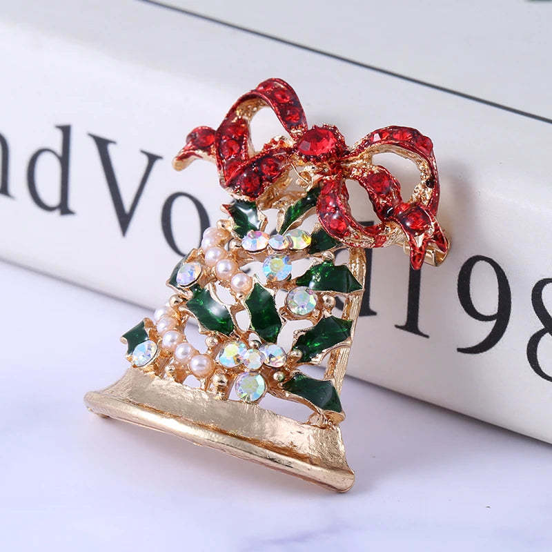 Original Christmas Diamonds Brooch Pin Gift Santa Tree Socks Snowman Gloves Garland | Mix Mix Style [Hot Seller]-Mix MIx Style