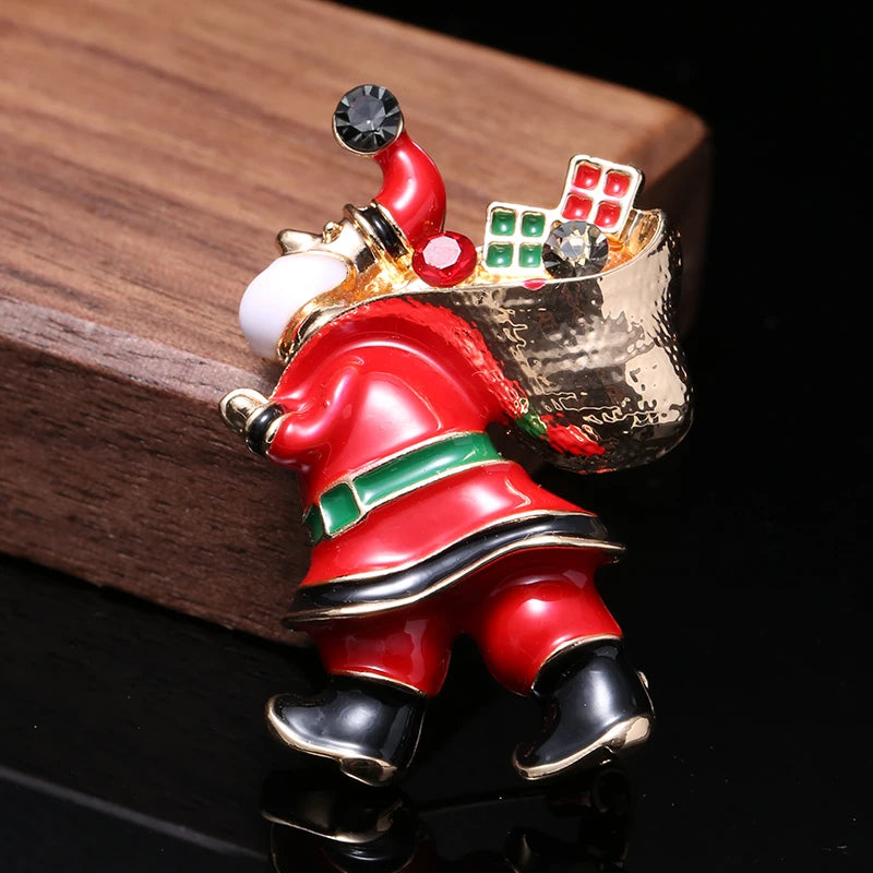 Original Christmas Diamonds Brooch Pin Gift Santa Tree Socks Snowman Gloves Garland | Mix Mix Style [Hot Seller]-Mix MIx Style