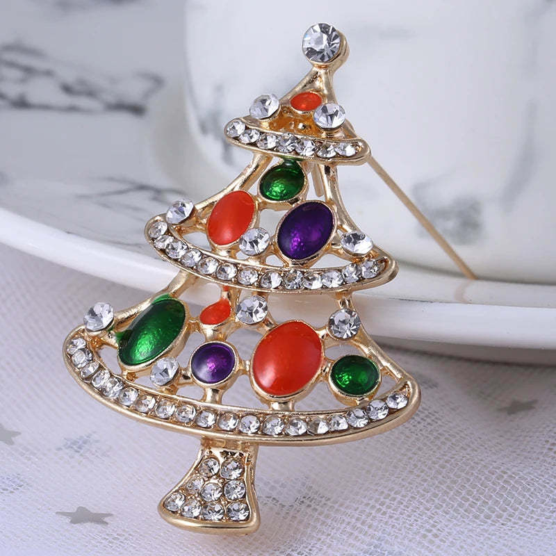 Original Christmas Diamonds Brooch Pin Gift Santa Tree Socks Snowman Gloves Garland | Mix Mix Style [Hot Seller]-Mix MIx Style