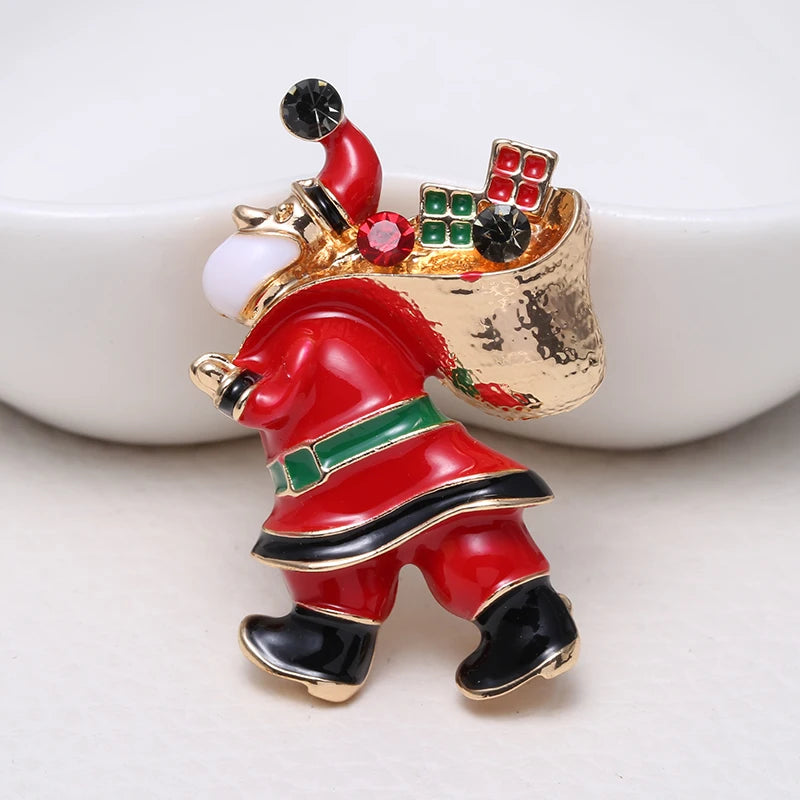 Original Christmas Diamonds Brooch Pin Gift Santa Tree Socks Snowman Gloves Garland | Mix Mix Style [Hot Seller]-Mix MIx Style