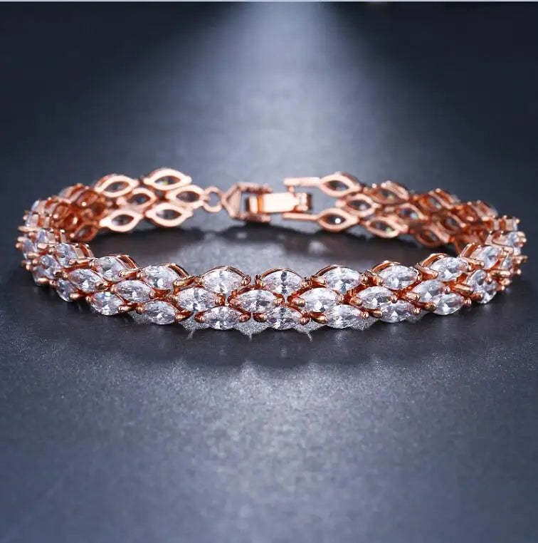 Emmaya Thời Trang Top Chất Lượng Zircon Bracelet White Gold Màu Hợp Thời Trang Phụ Nữ Bracelet Bangle Wedding Party Gift-Mix MIx Style