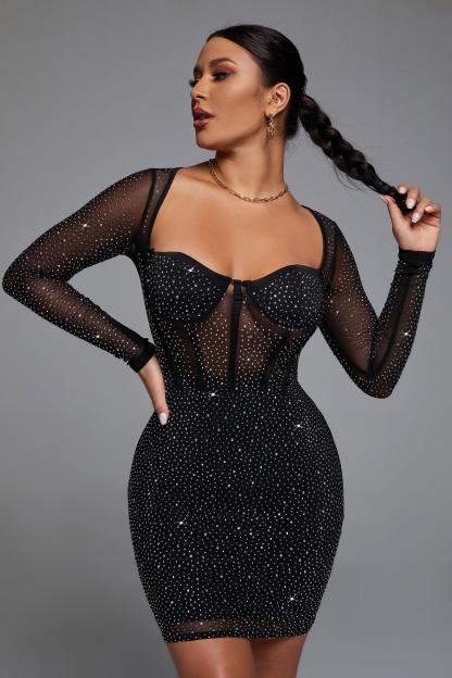 Hatty Corset Bodycon Dress - Black | Mix Mix Style [Hot Seller]