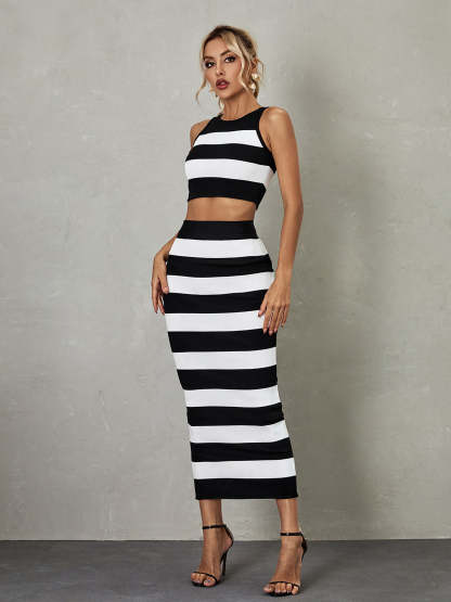 Helena Stripe Bandage Set-Mix MIx Style