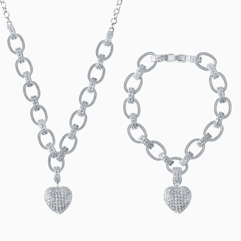 The Hills Heart Pendant Jewelry Set-Mix MIx Style