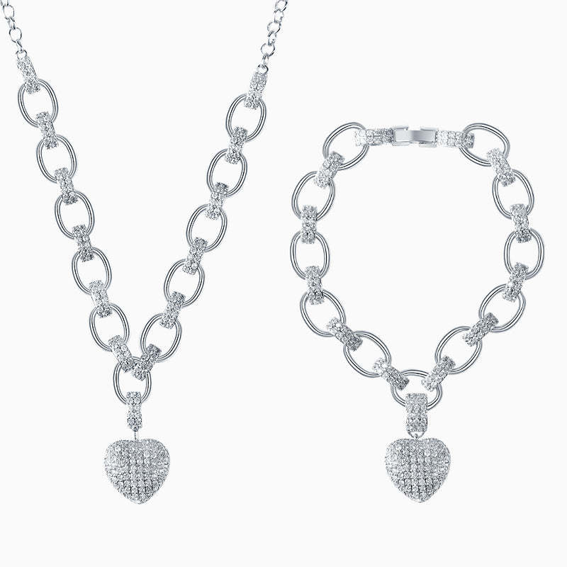 The Hills Heart Pendant Jewelry Set-Mix MIx Style