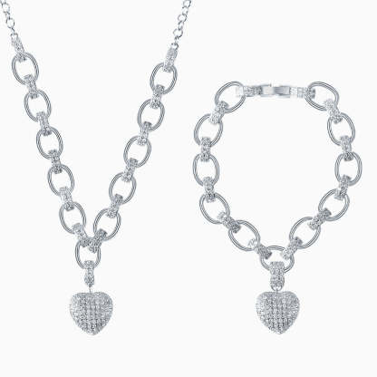 The Hills Heart Pendant Jewelry Set-Mix MIx Style