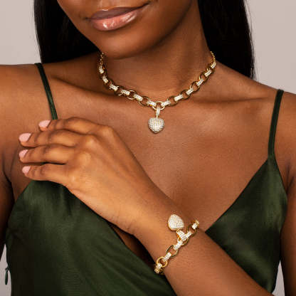 The Hills Heart Pendant Jewelry Set-Mix MIx Style