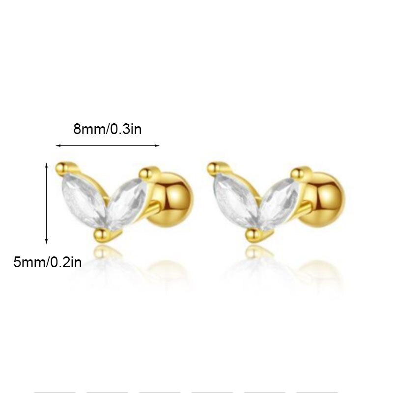Small Hoop 18k Gold Plated Moissanite Diamonds Pendant Earrings | Mix Mix Style [Hot Seller]-Mix MIx Style