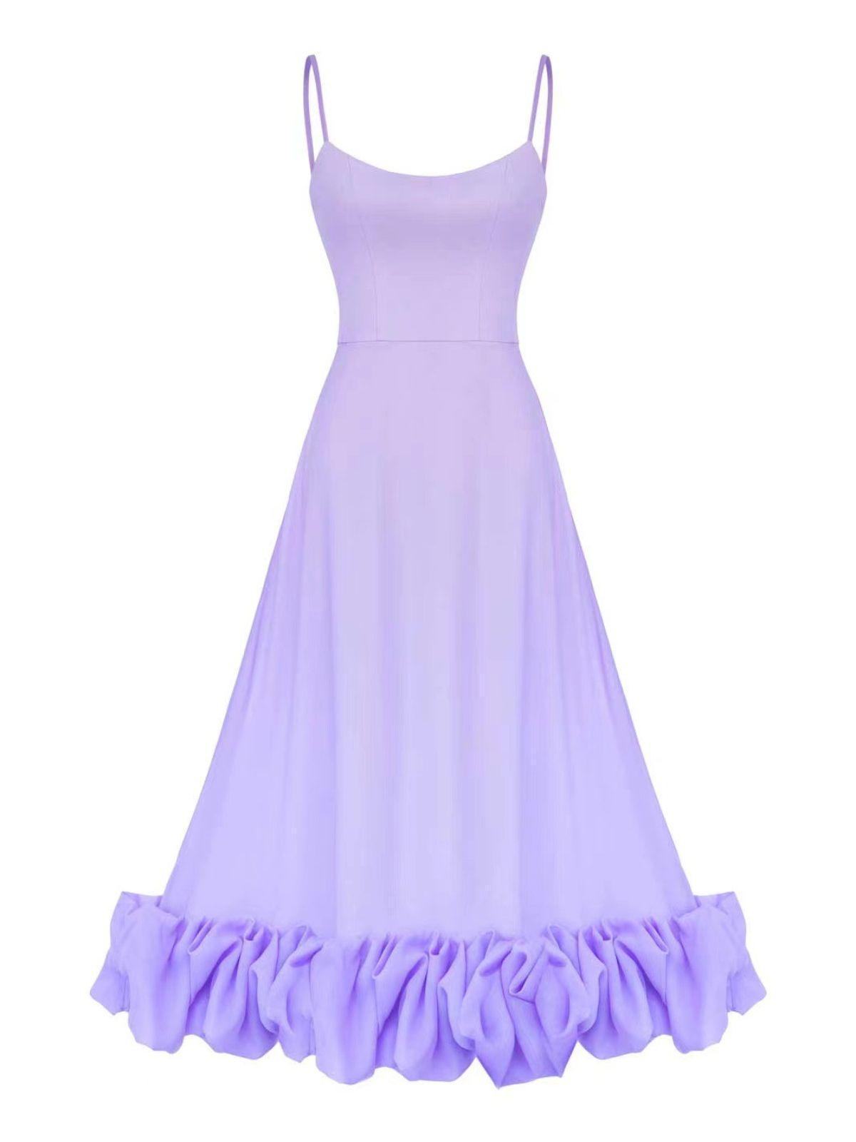 Ilsa Spaghetti Maxi Dress In Violet-Mix MIx Style