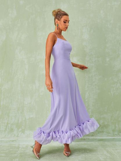 Ilsa Spaghetti Maxi Dress In Violet-Mix MIx Style