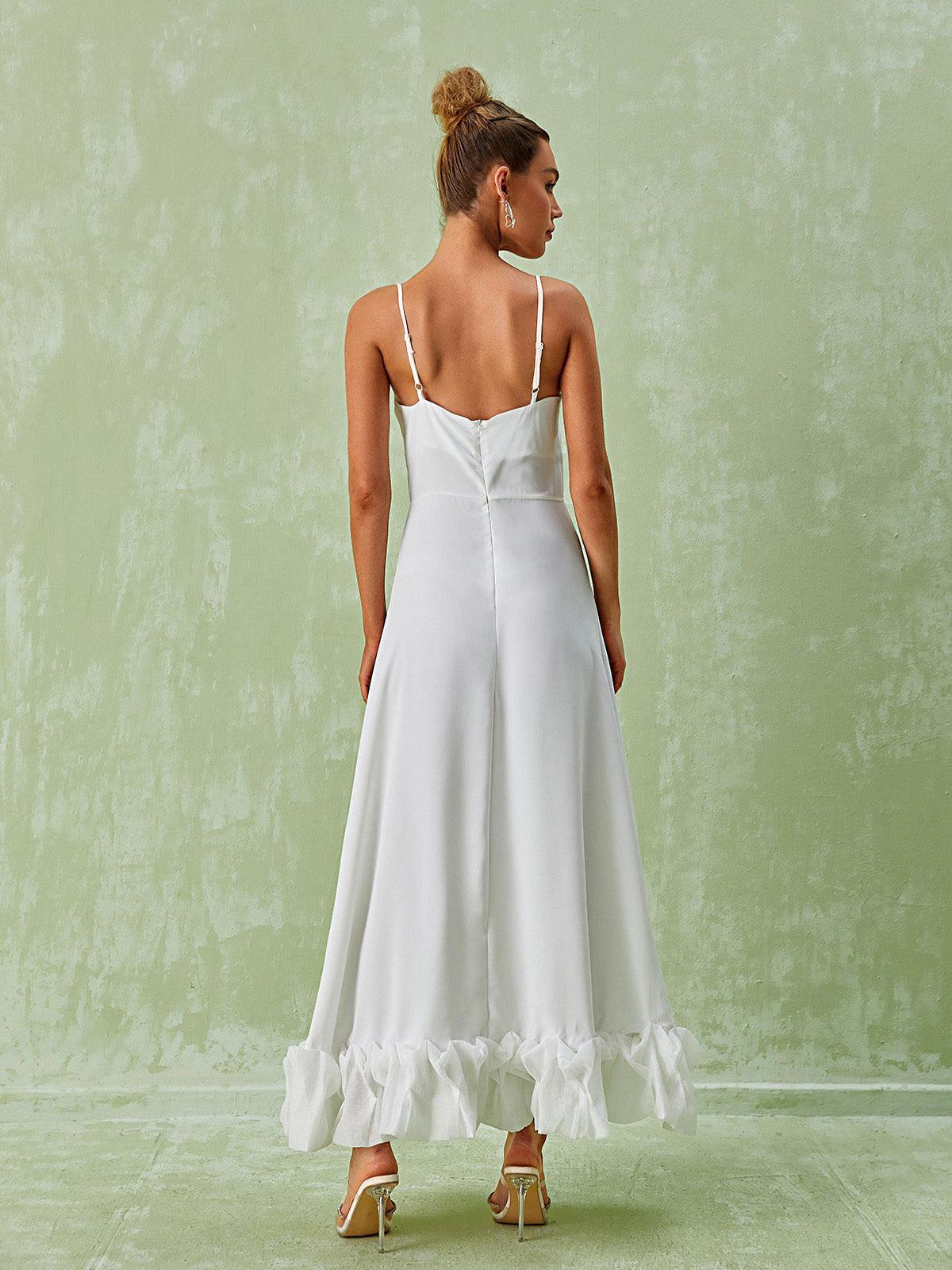 Ilsa Spaghetti Maxi Dress In White-Mix MIx Style