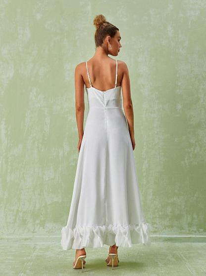 Ilsa Spaghetti Maxi Dress In White-Mix MIx Style