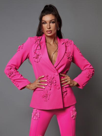 Indiana Floral Embellished Blazer Set-Mix MIx Style