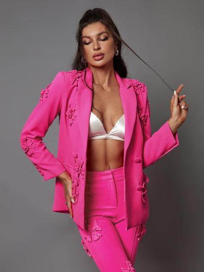 Indiana Floral Embellished Blazer Set-Mix MIx Style