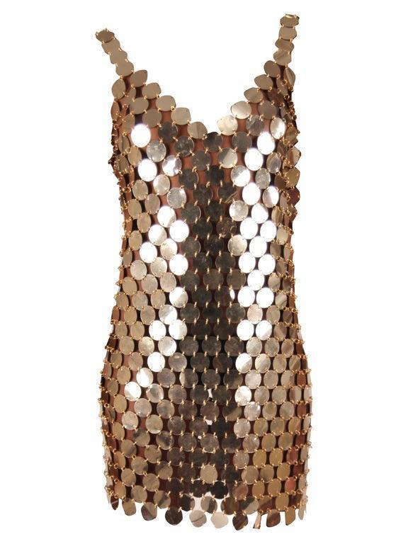 Irene Chainmail Mini Dress In Gold-Mix MIx Style