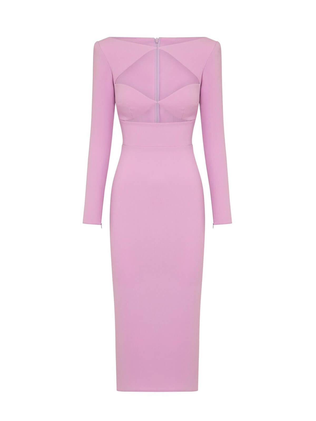 Isobel Long Sleeve Cutout Bandage Dress-Mix MIx Style