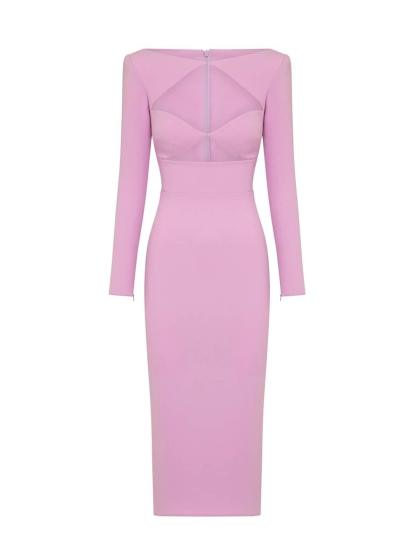 Isobel Long Sleeve Cutout Bandage Dress-Mix MIx Style