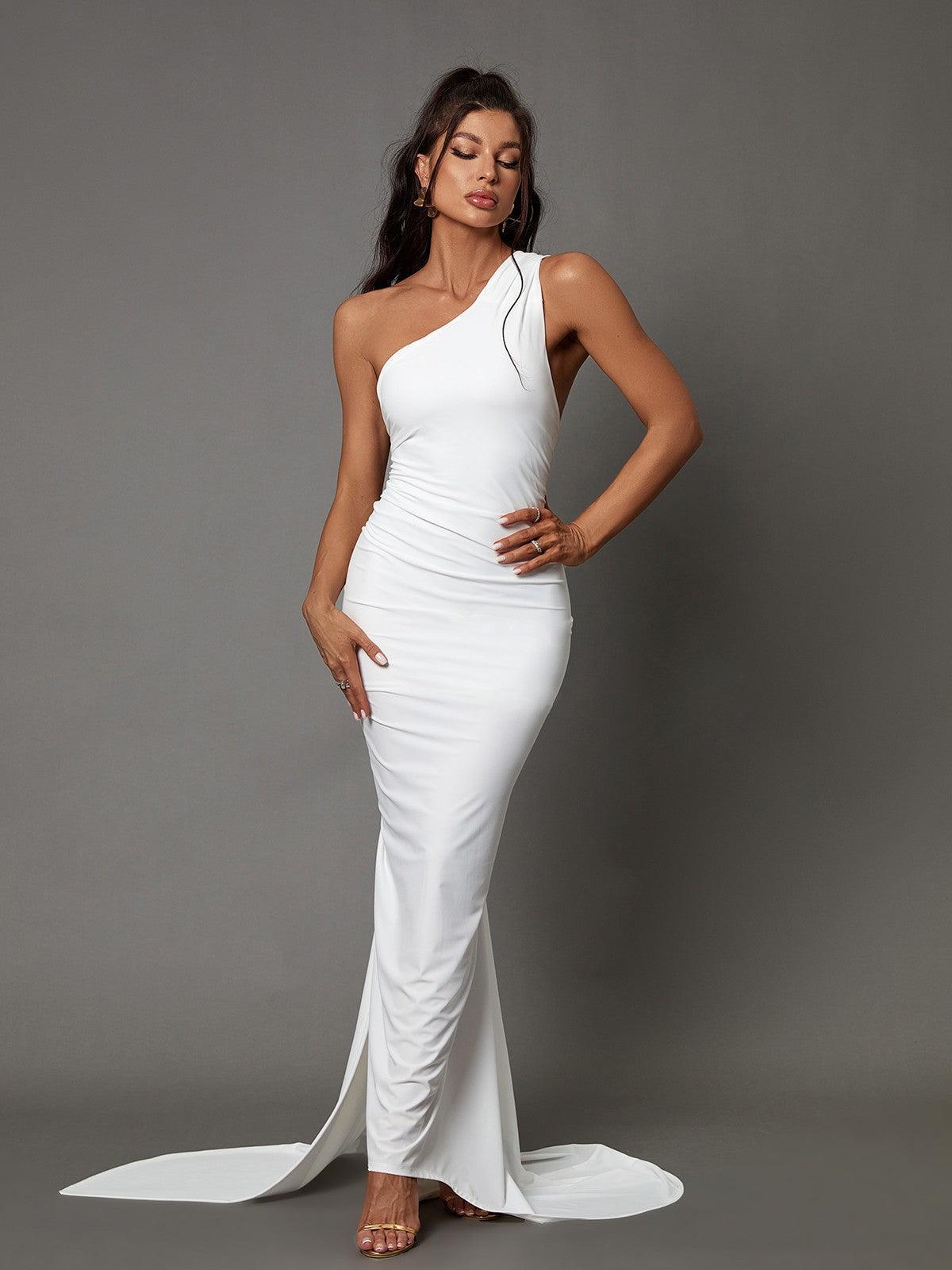 White Backless Maxi Dress | Mix Mix Style [Hot Seller]-Mix MIx Style