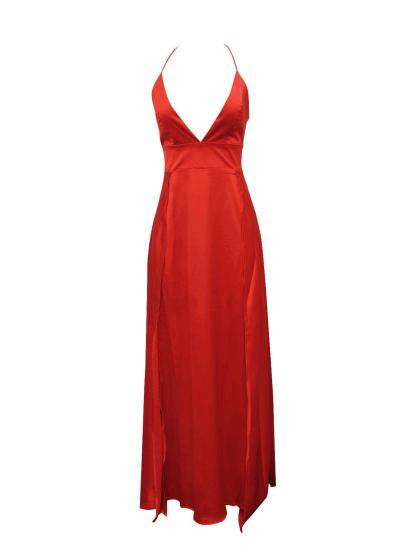 Jezebel Satin Plunge Split Maxi Dress-Mix MIx Style