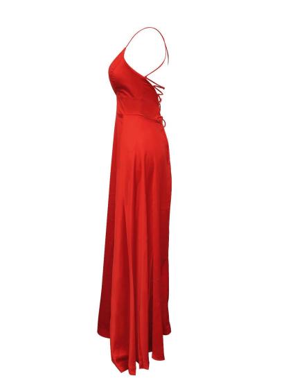 Jezebel Satin Plunge Split Maxi Dress-Mix MIx Style