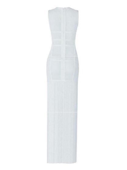 Julie Bustier Fringed Midi Dress-Mix MIx Style