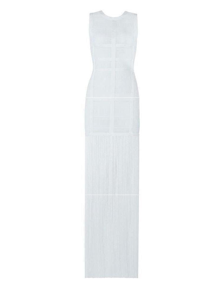 Julie Bustier Fringed Midi Dress-Mix MIx Style