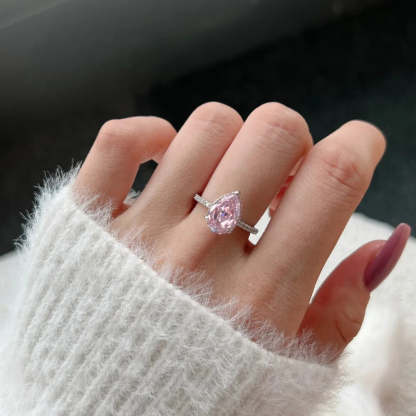 Pink Moissanite Rings Women's Jewlery Ring Diamond Rings | Mix Mix Style [Hot Seller]-Mix MIx Style