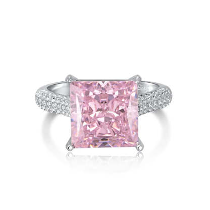 Pink Moissanite Rings Women's Jewlery Ring Diamond Rings | Mix Mix Style [Hot Seller]-Mix MIx Style
