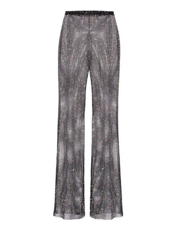 Kataleya Mesh Diamond Pants In Black-Mix MIx Style
