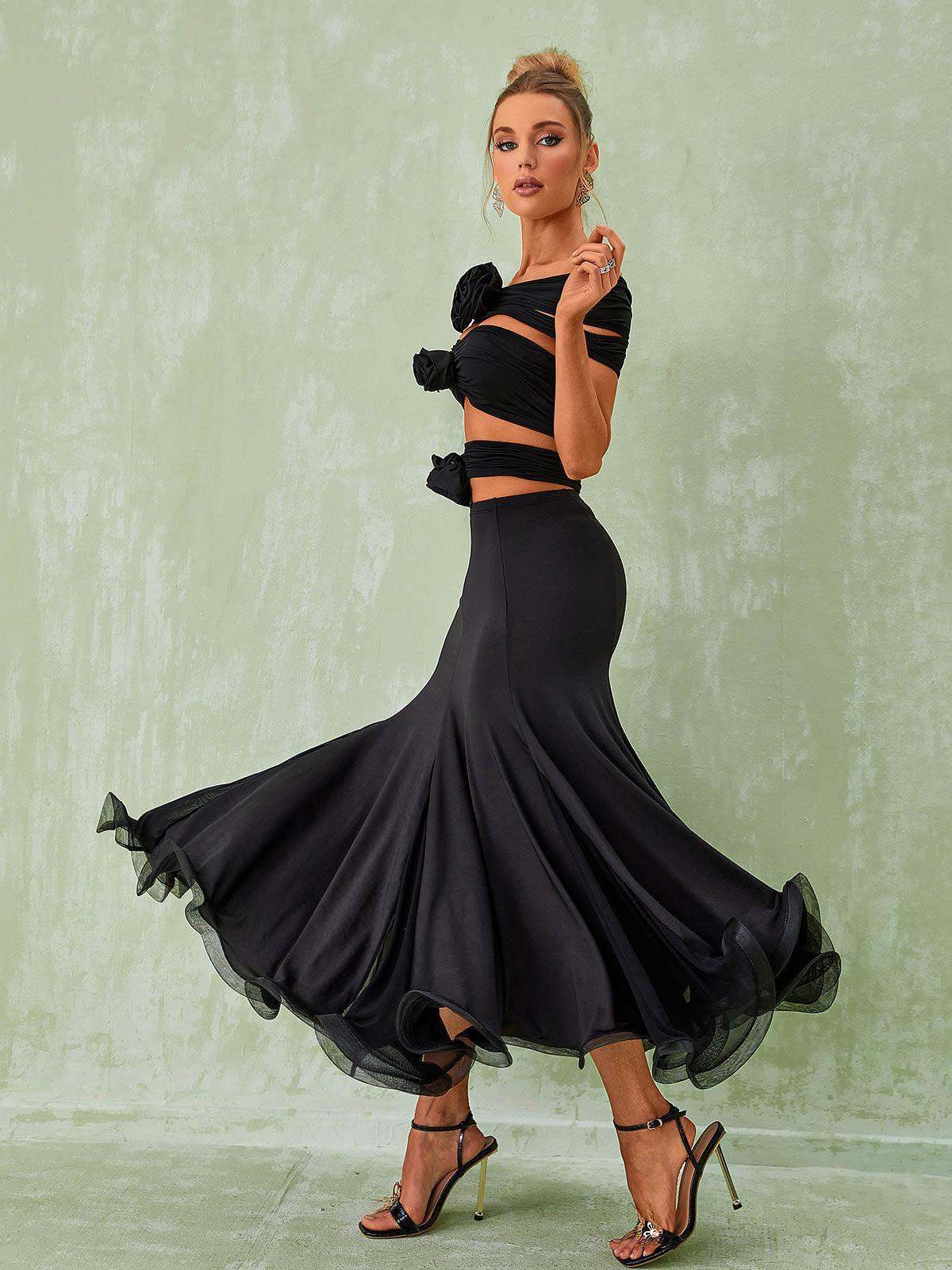 Black Midi Bell Skirt  | Mix Mix Style [Hot Seller]-Mix MIx Style