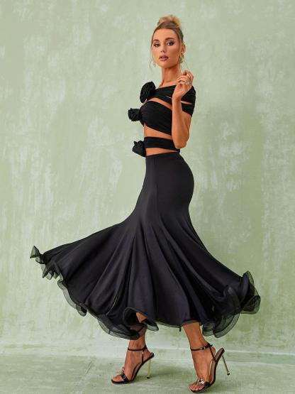 Black Midi Bell Skirt  | Mix Mix Style [Hot Seller]-Mix MIx Style