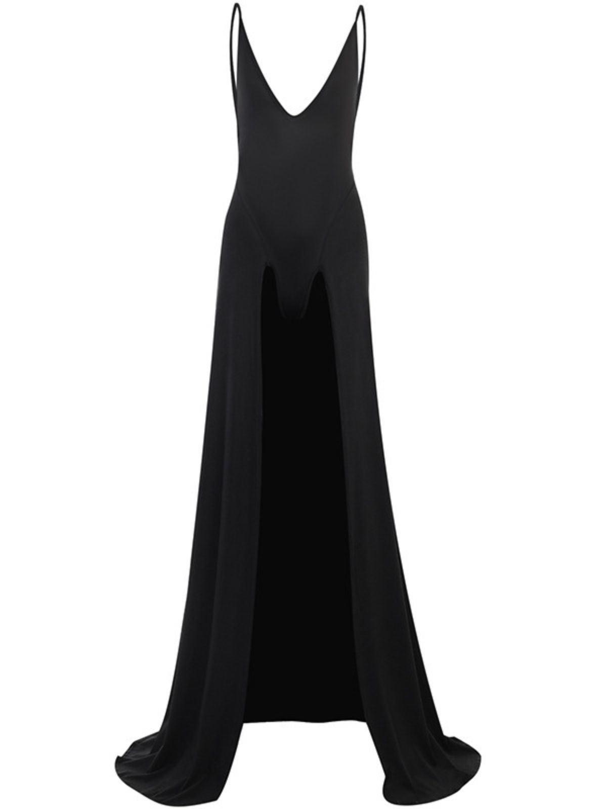 Katya Backless Maxi Dress In Black-Mix MIx Style