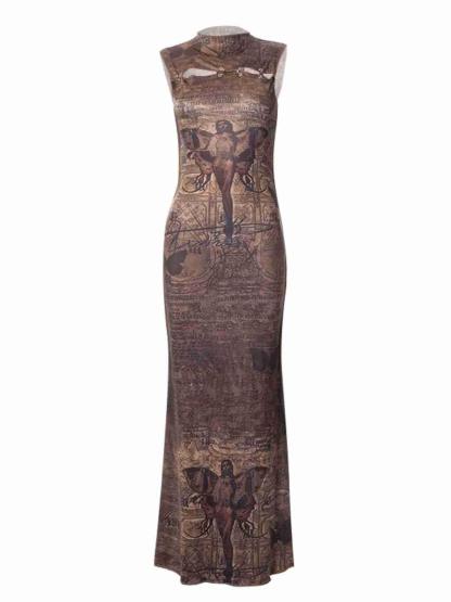 Keiko Printed Maxi Dress-Mix MIx Style