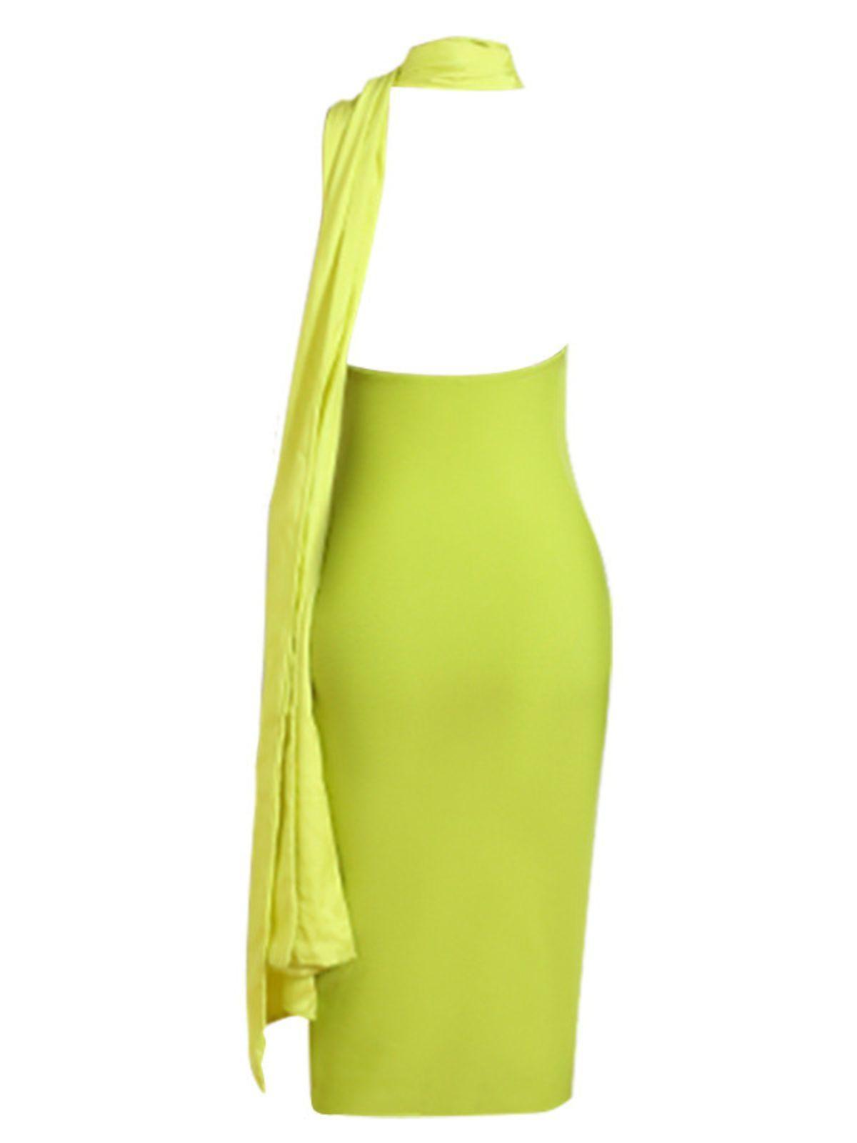 Kinga Halterneck Bandage Midi Dress-Mix MIx Style