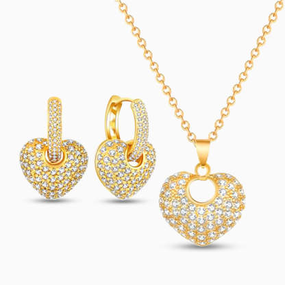 Leira Heart Pendant Jewelry Set-Mix MIx Style
