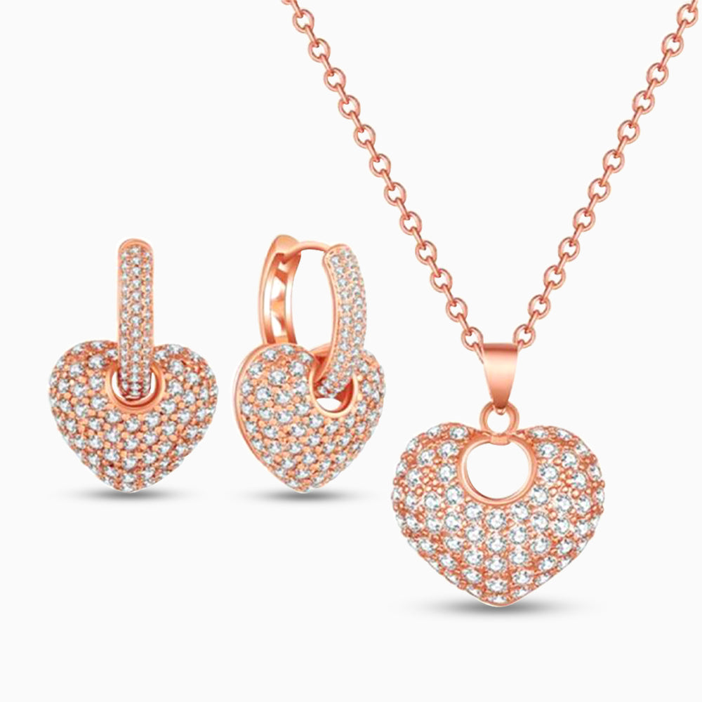 Leira Heart Pendant Jewelry Set-Mix MIx Style