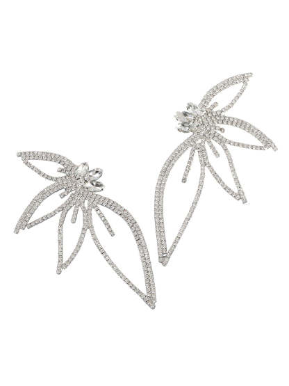 s925 Sterling Silver Crystal Flower Earrings | Mix Mix Style [Hot Seller]-Mix MIx Style