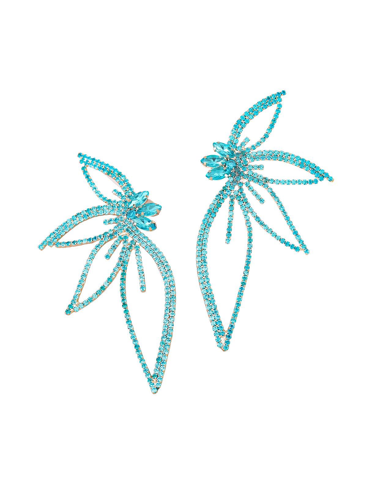 s925 Sterling Silver Crystal Flower Earrings | Mix Mix Style [Hot Seller]-Mix MIx Style